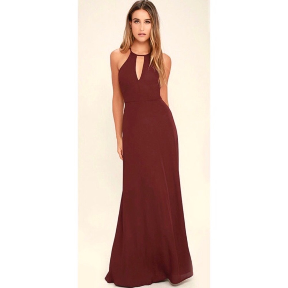 Burgundy formal dress